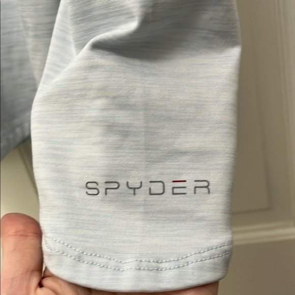 Spyder Half Zip Fleece Lined Sweatshirt in Soft Heather Blue - Size XL - Picture 6 of 14